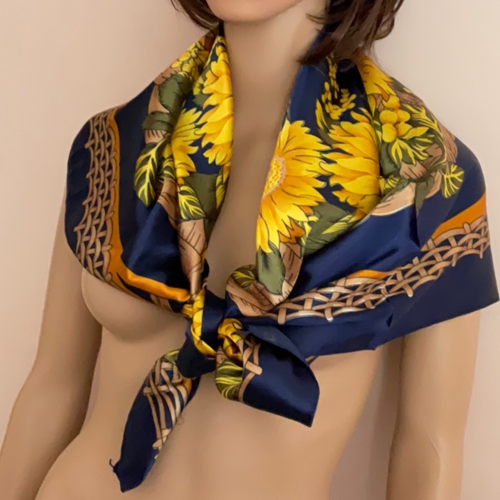 Sunflower Silk Scarf - Picture 6 of 9
